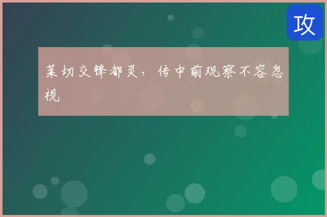 莱切交锋都灵,传中前观察不容忽视